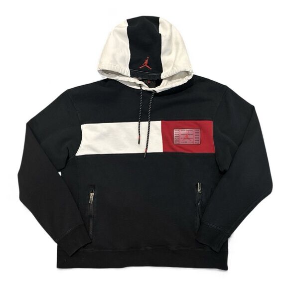 Nike Air Jordan Legacy AJ11 Hoodie Mens Size Large Sweatshirt Streetwear Black - Picture 2 of 12